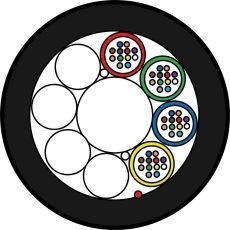 Minikabel A-DQ2Y 4x12 E9/125 G652D 