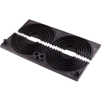 Adapterplatte, mit 2 elastischen Sollbruchstellen