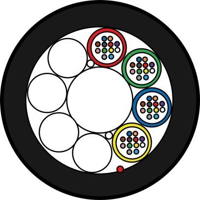 Minikabel A-DQ2Y 4x12 E9/125 G652D