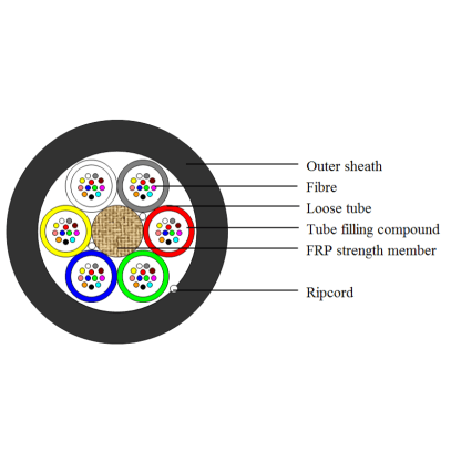 Minikabel A-DQ2Y 6x12 E9/125 G657.A1