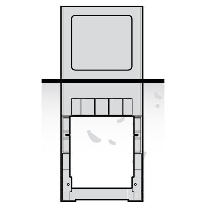 FCC4 Sockel mit Zugentlastung gesenkt